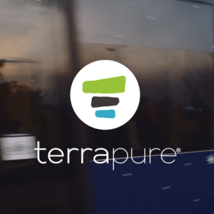 Terrapure's company logo as seen at the end of the video